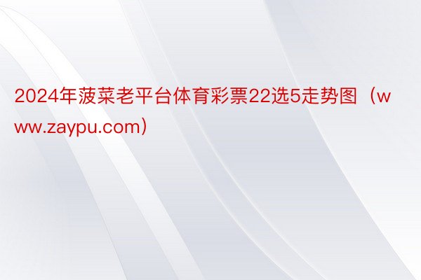 2024年菠菜老平台体育彩票22选5走势图（www.zaypu.com）